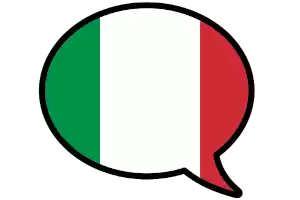 Vector Illustration Of The Italian Language And National Flag Of